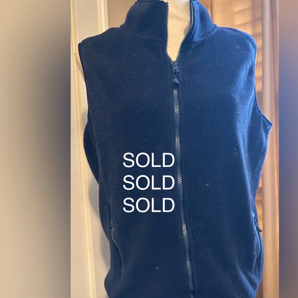 Vineyard Vines Women’s M Navy Blue Fleece Vest